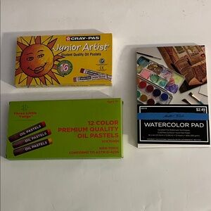 2 New sets of Artist Oil Pastels plus art pad